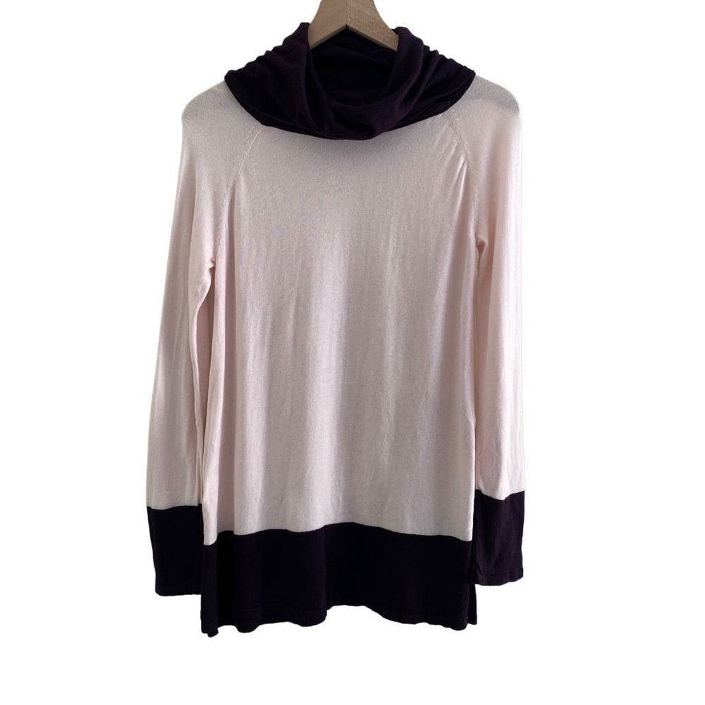 New York & Company Small Turtleneck Sweater Pink Maroon Pullover Cozy Lightweigh